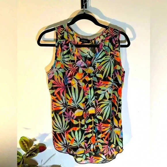 ECLIPSE flower print  blouse - Picture 1 of 4